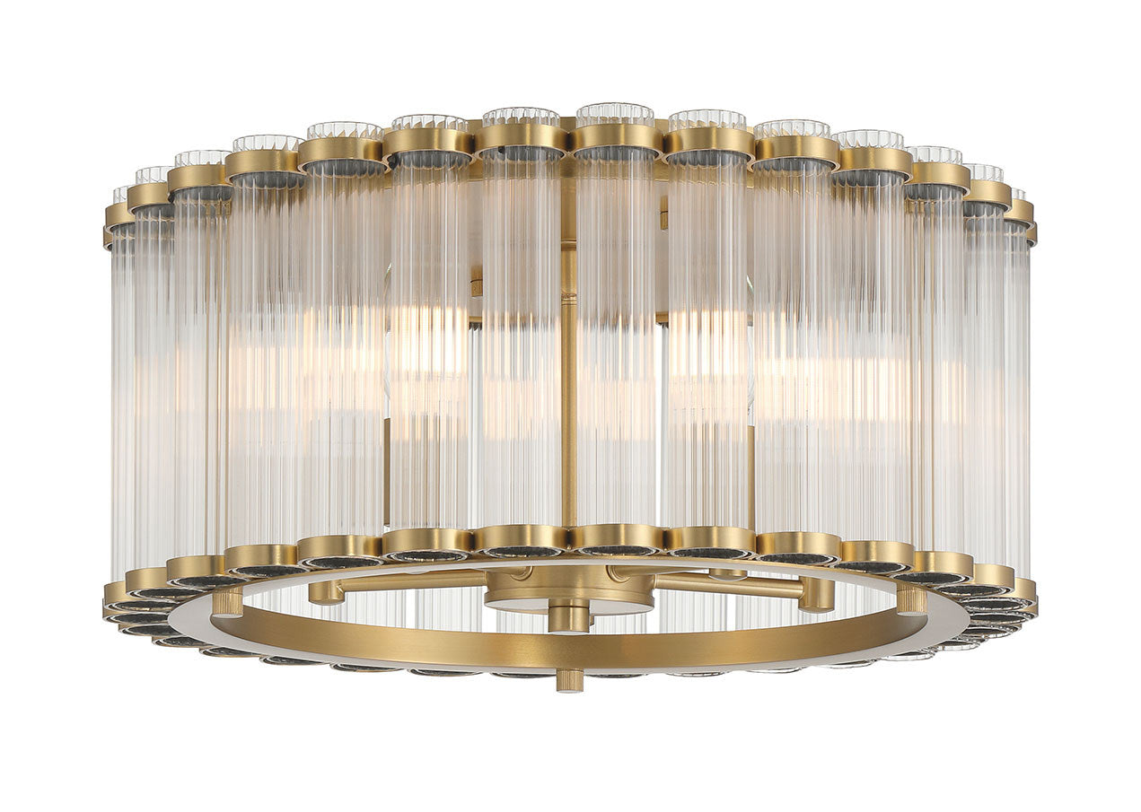 Eurofase - 49185-010 - Five Light Flush Mount - Glasbury - Gold