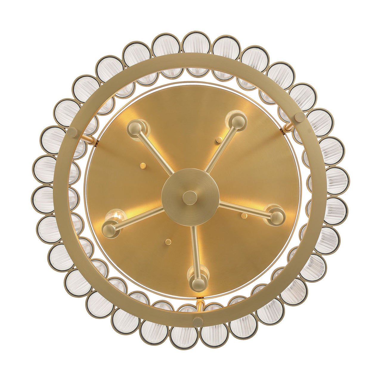 Eurofase - 49185-010 - Five Light Flush Mount - Glasbury - Gold