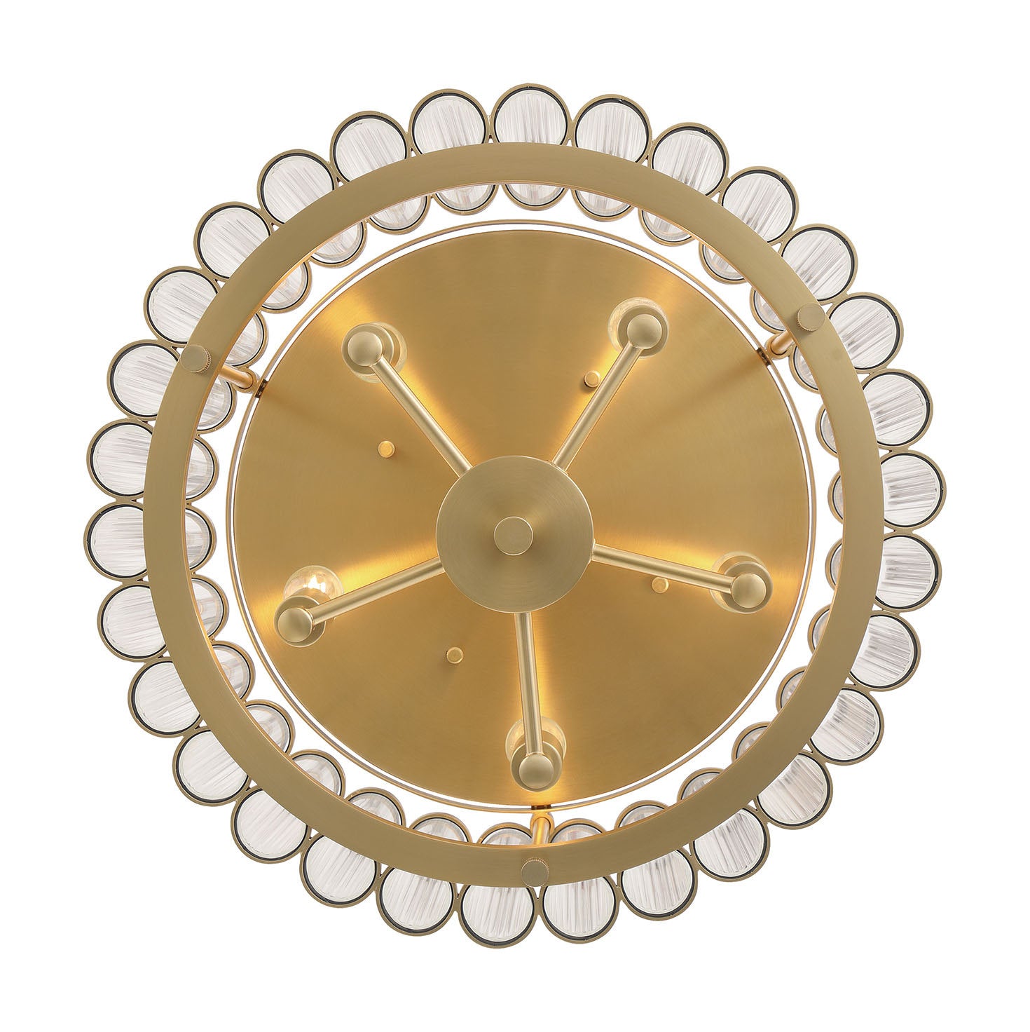 Eurofase - 49185-010 - Five Light Flush Mount - Glasbury - Gold