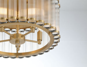 Eurofase - 49185-010 - Five Light Flush Mount - Glasbury - Gold