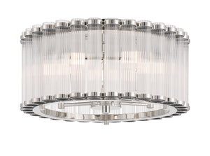 Eurofase - 49185-027 - Five Light Flush Mount - Glasbury - Polished Nickel