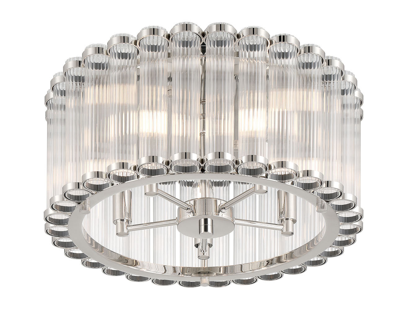 Eurofase - 49185-027 - Five Light Flush Mount - Glasbury - Polished Nickel