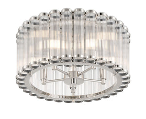 Eurofase - 49185-027 - Five Light Flush Mount - Glasbury - Polished Nickel