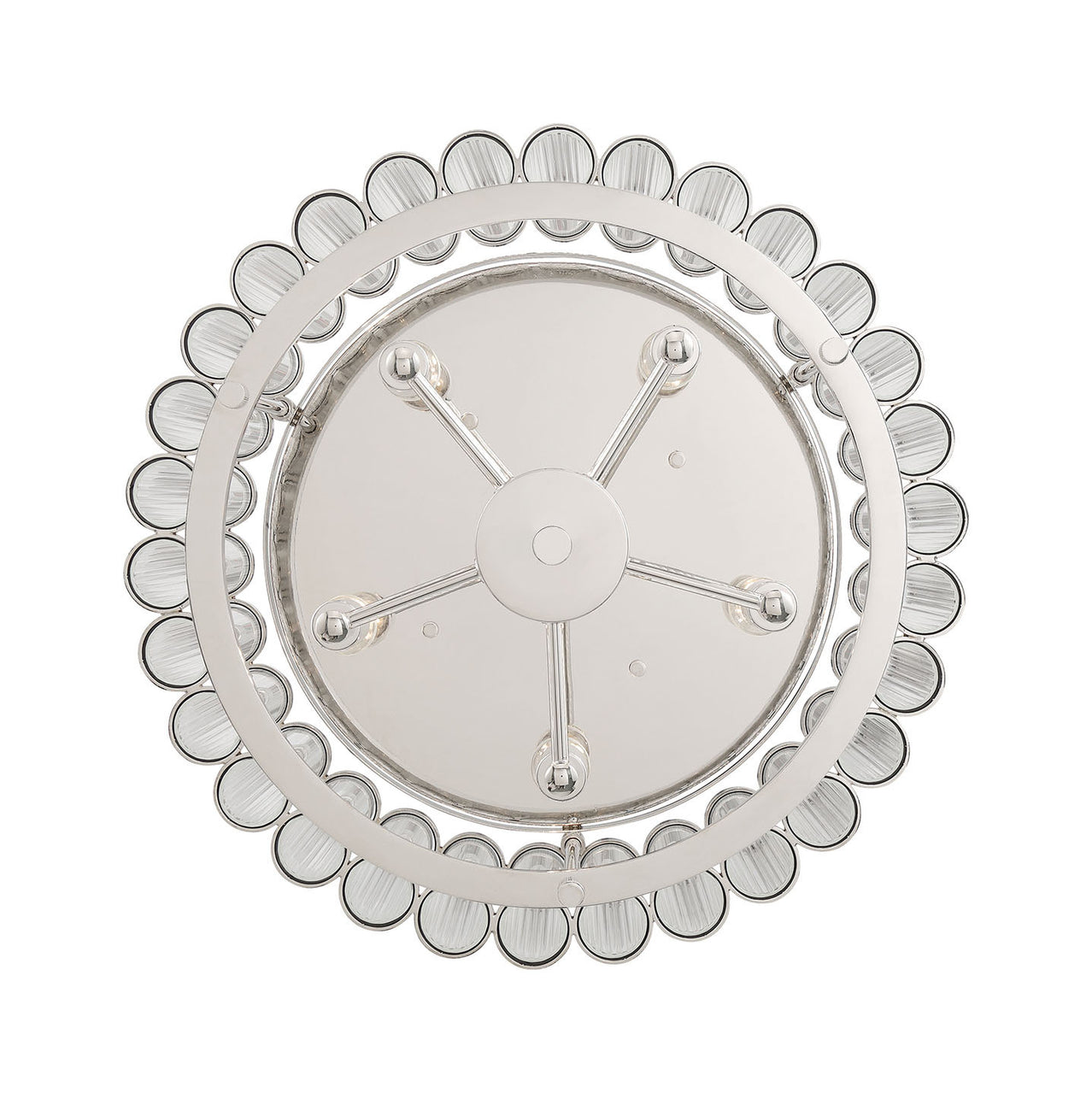 Eurofase - 49185-027 - Five Light Flush Mount - Glasbury - Polished Nickel