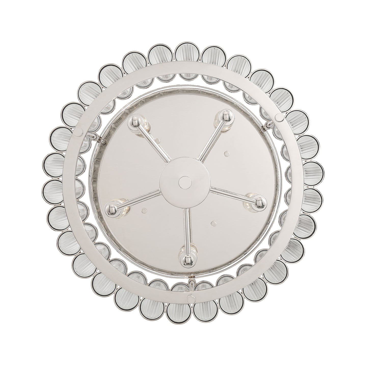 Eurofase - 49185-027 - Five Light Flush Mount - Glasbury - Polished Nickel
