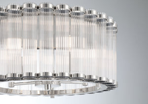 Eurofase - 49185-027 - Five Light Flush Mount - Glasbury - Polished Nickel