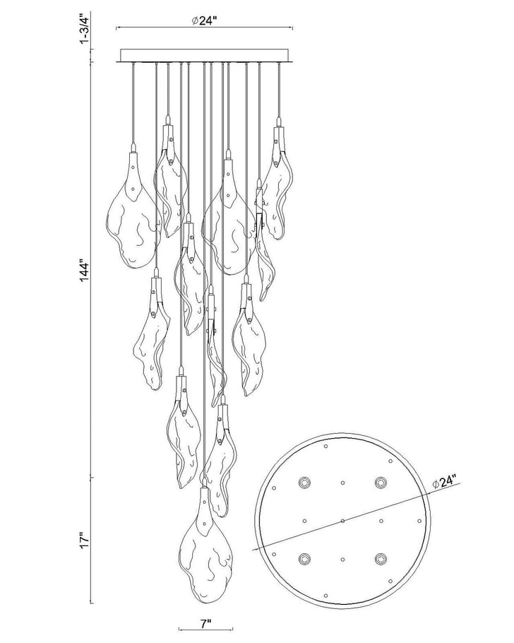 Eurofase - 50102-013 - LED Chandelier - Jateo - Polished Nickel