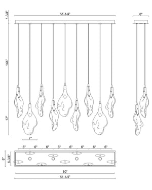 Eurofase - 50103-010 - LED Linear Chandelier - Jateo - Polished Nickel