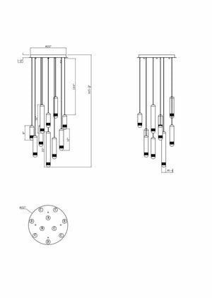 Eurofase - 50130-016 - LED Chandelier - Cambre - Matte Black