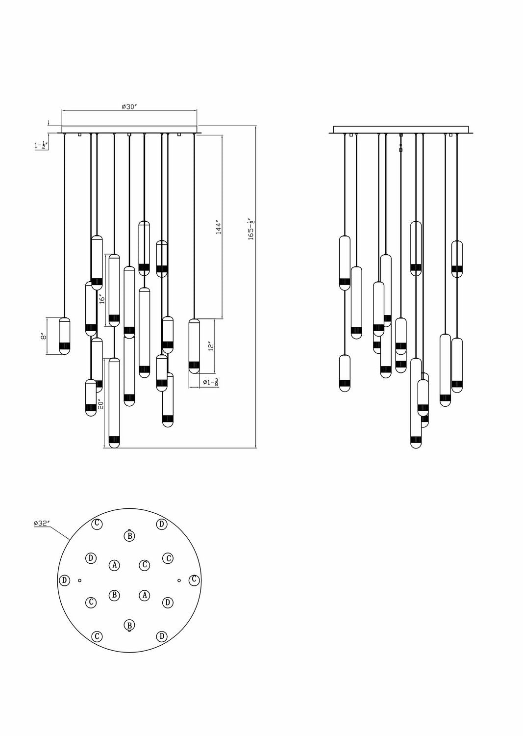 Eurofase - 50131-013 - LED Chandelier - Cambre - Matte Black