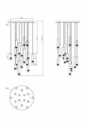 Eurofase - 50131-020 - LED Chandelier - Cambre - Antique Brass