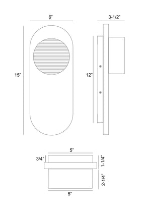 Eurofase - 50273-010 - LED Outdoor Wall Sconce - Sternn - Marble White