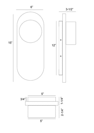 Eurofase - 50273-041 - LED Outdoor Wall Sconce - Sternn - Marble White