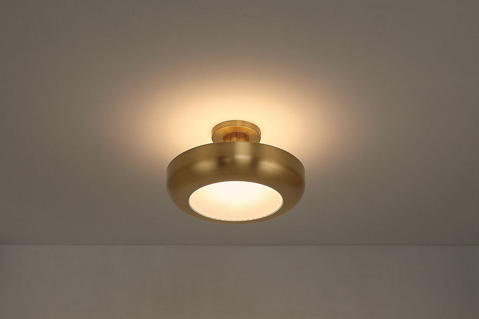 Eurofase - 50389-025 - LED Semi-Flush Mount - Macey - Antique Brass