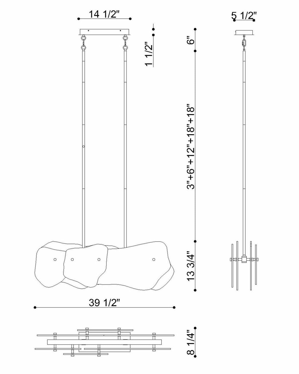 Eurofase - 50462-018 - LED Linear Chandelier - Grotto - Polished Nickel
