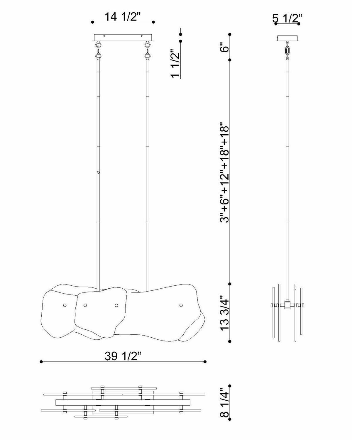 Eurofase - 50462-018 - LED Linear Chandelier - Grotto - Polished Nickel