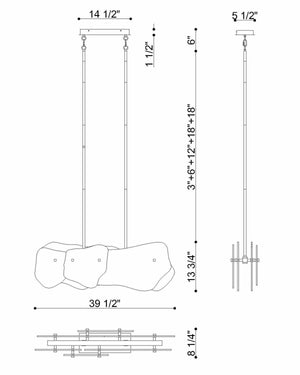 Eurofase - 50462-018 - LED Linear Chandelier - Grotto - Polished Nickel