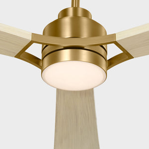 Visual Comfort Fan - 3TRLSM60BBSWWOD - 60" Ceiling Fan - Trillium - Burnished Brass