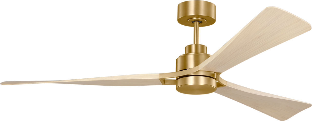 Visual Comfort Fan - 3TRLSM60BBSWWOD - 60" Ceiling Fan - Trillium - Burnished Brass