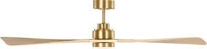 Visual Comfort Fan - 3TRLSM60BBSWWOD - 60" Ceiling Fan - Trillium - Burnished Brass