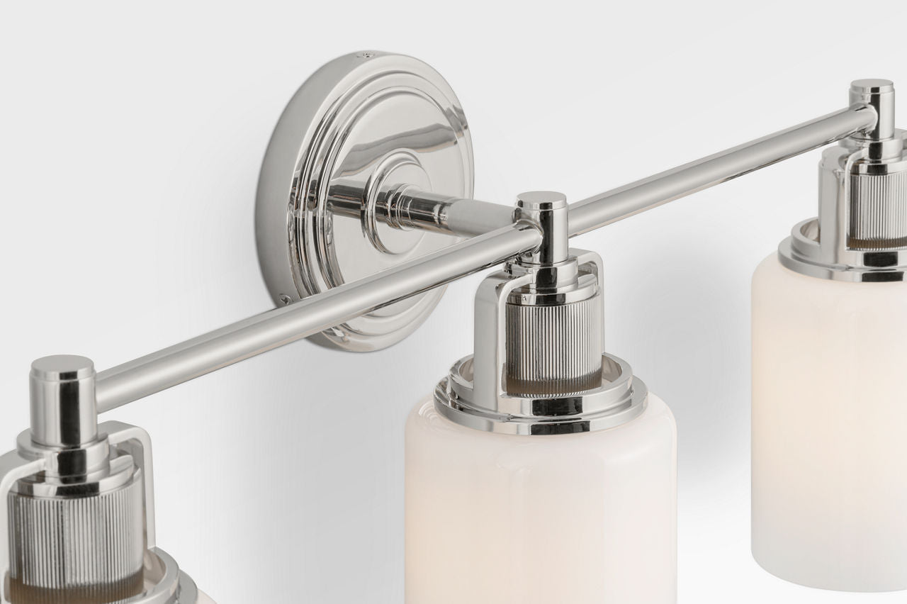 Visual Comfort Studio - CV1113PN - Three Light Bath - Ashford - Polished Nickel | Polished Nickel