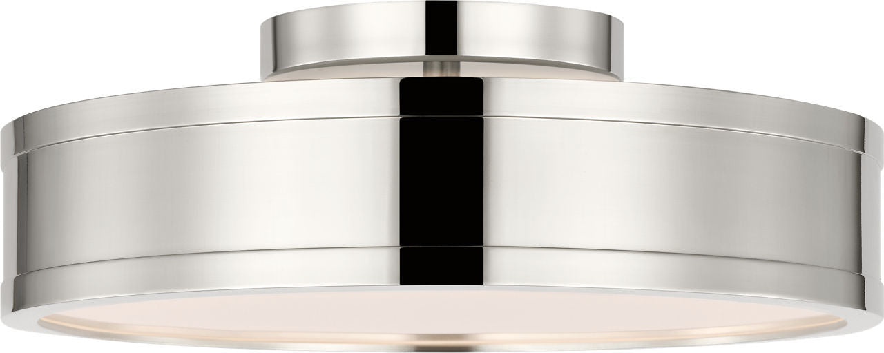 Visual Comfort Studio - PCF1051PN - LED Semi Flush Mount - Dupont - Polished Nickel | Polished Nickel