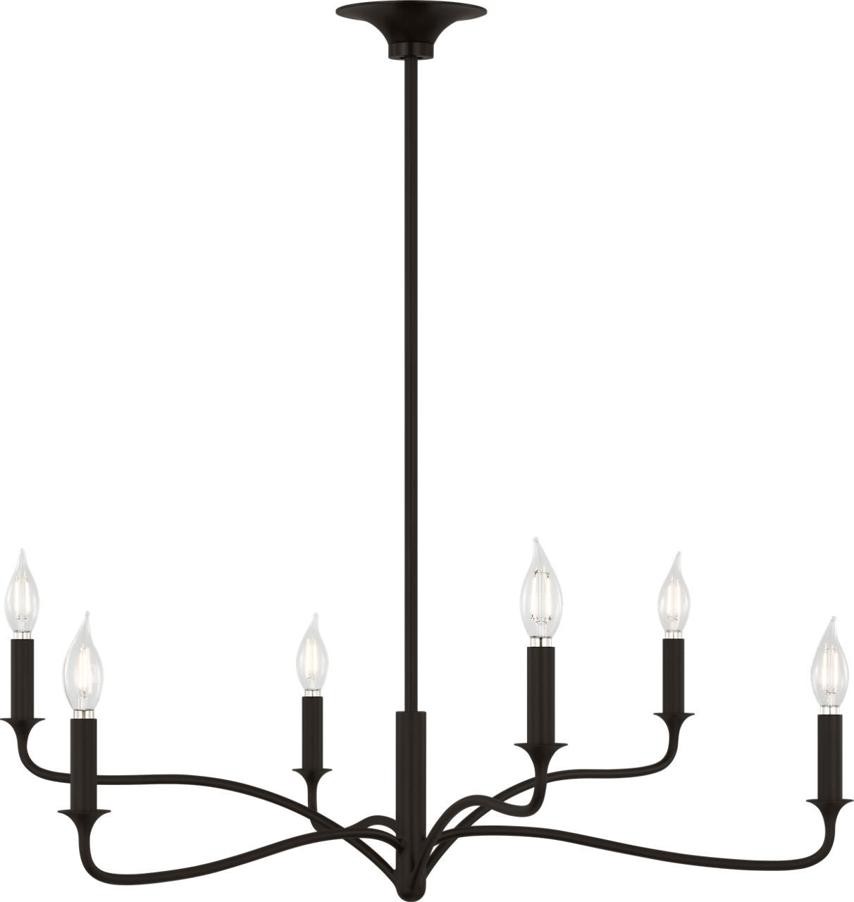 Visual Comfort Studio - AC1226AI - Six Light Chandelier - Chatsworth - Aged Iron | Aged Iron