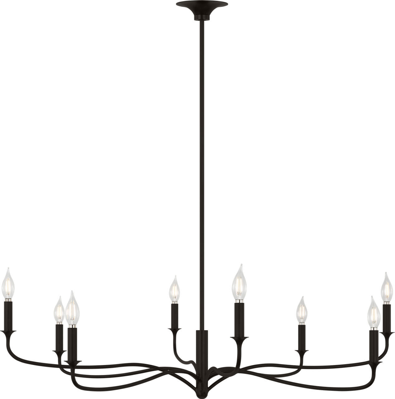 Visual Comfort Studio - AC1218AI - Eight Light Chandelier - Chatsworth - Aged Iron | Aged Iron