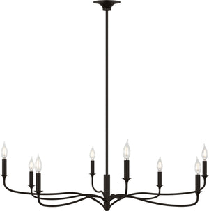 Visual Comfort Studio - AC1218AI - Eight Light Chandelier - Chatsworth - Aged Iron | Aged Iron