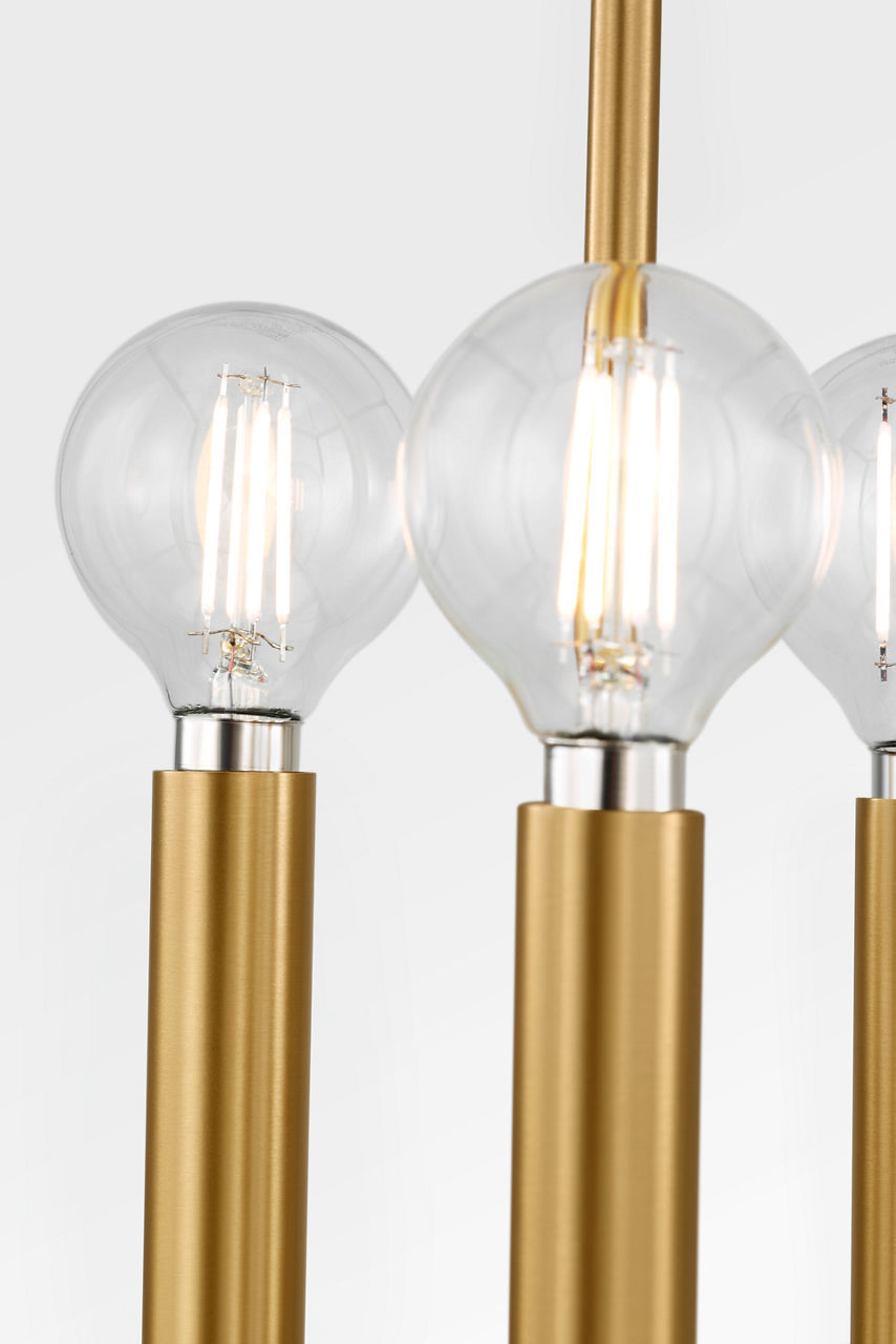 Visual Comfort Studio - KSC1183MBK - Three Light Lantern - Carlyle - Midnight Black | Burnished Brass