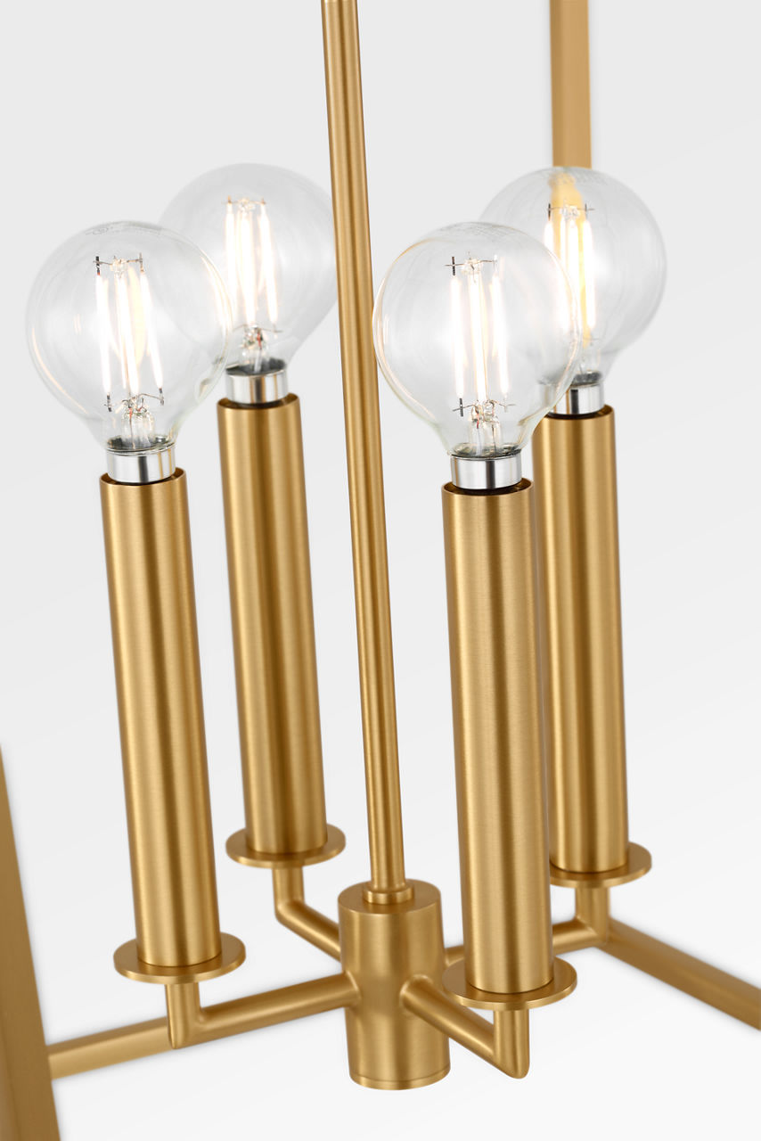 Visual Comfort Studio - KSC1174BBS - Four Light Lantern - Carlyle - Burnished Brass | Burnished Brass