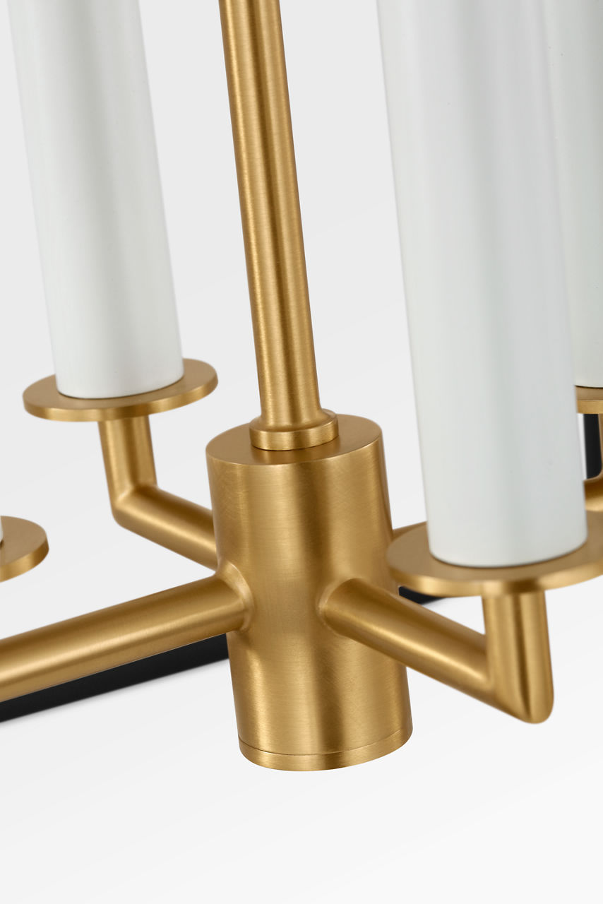 Visual Comfort Studio - KSC1174MBK - Four Light Lantern - Carlyle - Midnight Black | Burnished Brass