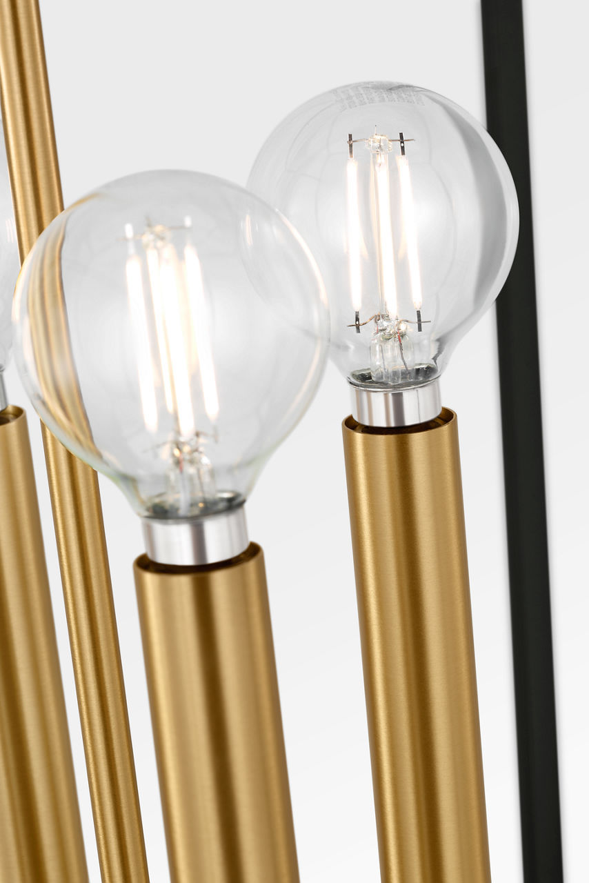 Visual Comfort Studio - KSC1174MBK - Four Light Lantern - Carlyle - Midnight Black | Burnished Brass