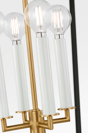 Visual Comfort Studio - KSC1174MBK - Four Light Lantern - Carlyle - Midnight Black | Burnished Brass