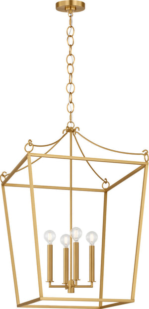 Visual Comfort Studio - KSC1194BBS - Four Light Lantern - Carlyle - Burnished Brass | Burnished Brass