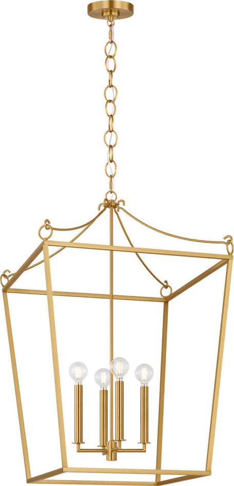 Visual Comfort Studio - KSC1194BBS - Four Light Lantern - Carlyle - Burnished Brass | Burnished Brass