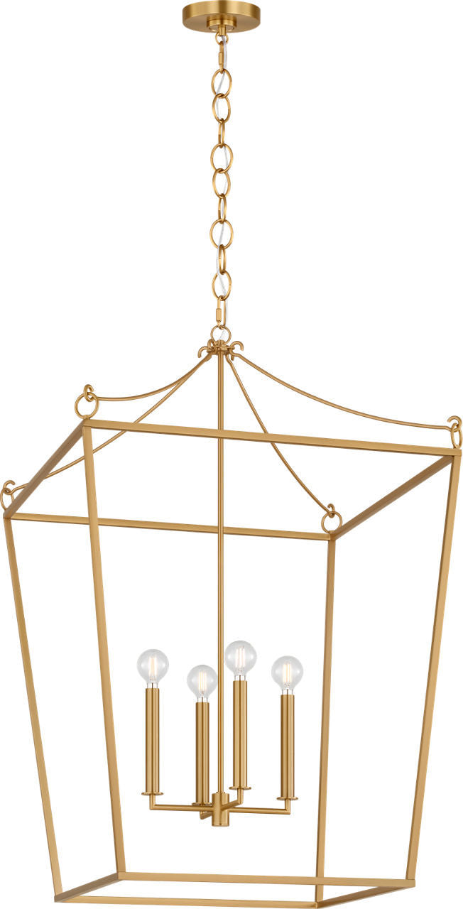 Visual Comfort Studio - KSC1204BBS - Four Light Lantern - Carlyle - Burnished Brass | Burnished Brass