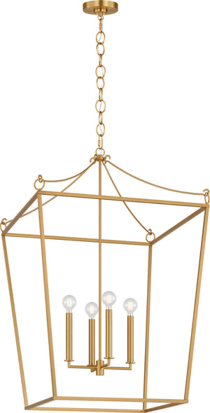 Visual Comfort Studio - KSC1204BBS - Four Light Lantern - Carlyle - Burnished Brass | Burnished Brass