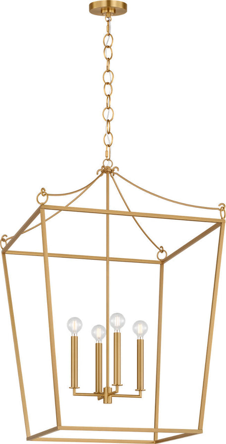 Visual Comfort Studio - KSC1204BBS - Four Light Lantern - Carlyle - Burnished Brass | Burnished Brass