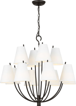 Visual Comfort Studio - CC18312AI - 12 Light Chandelier - Marina - Aged Iron | Aged Iron