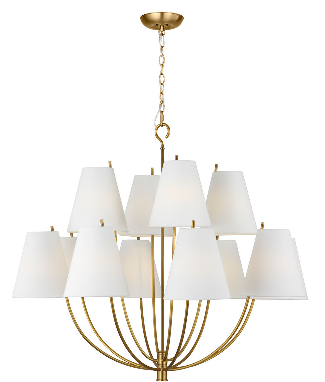 Visual Comfort Studio - CC18412BBS - 12 Light Chandelier - Marina - Burnished Brass | Burnished Brass
