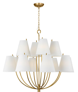 Visual Comfort Studio - CC18412BBS - 12 Light Chandelier - Marina - Burnished Brass | Burnished Brass