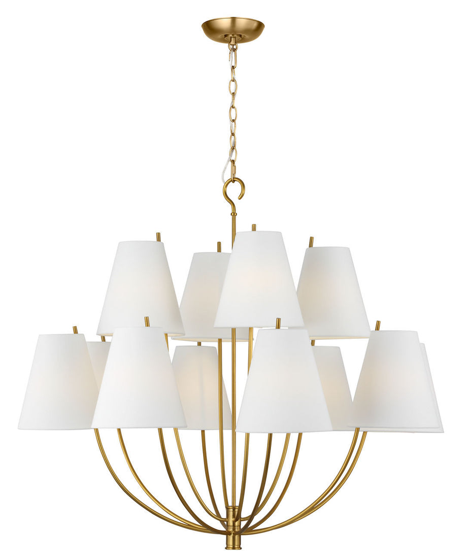 Visual Comfort Studio - CC18412BBS - 12 Light Chandelier - Marina - Burnished Brass | Burnished Brass