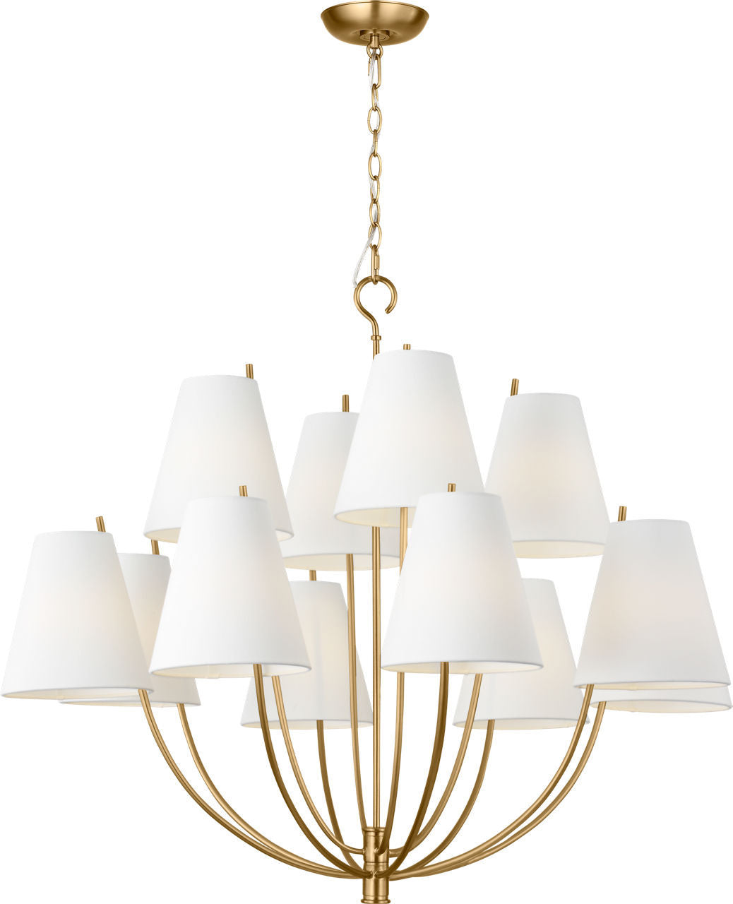 Visual Comfort Studio - CC18412BBS - 12 Light Chandelier - Marina - Burnished Brass | Burnished Brass