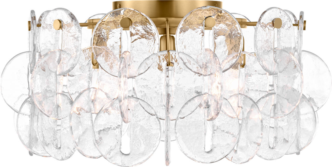 Visual Comfort Studio - KSF1113BBS - Three Light Flush Mount - Candace - Burnished Brass | Burnished Brass