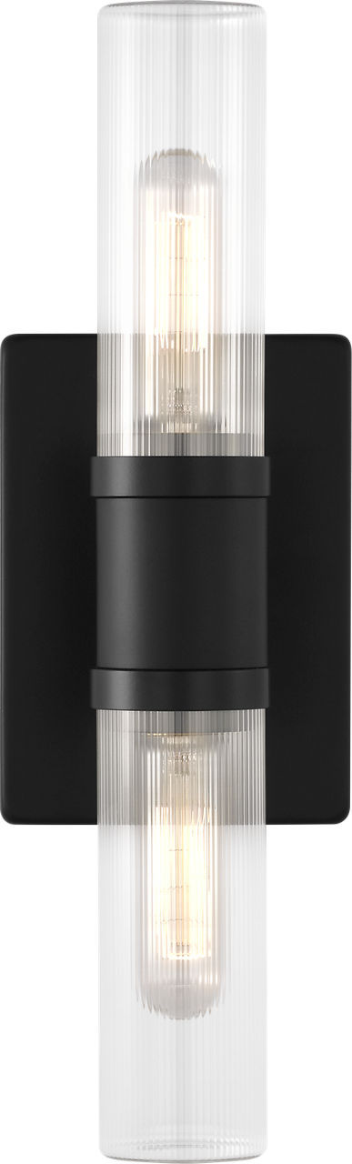 Visual Comfort Studio - 4465002CF-112 - Two Light Vanity - Keaton - Midnight Black | Midnight Black