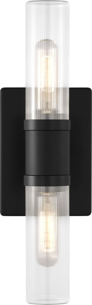 Visual Comfort Studio - 4465002CF-112 - Two Light Vanity - Keaton - Midnight Black | Midnight Black
