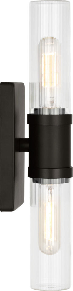 Visual Comfort Studio - 4465002CF-112 - Two Light Vanity - Keaton - Midnight Black | Midnight Black