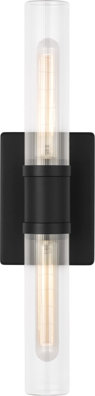 Visual Comfort Studio - 4565002CF-112 - Two Light Vanity - Keaton - Midnight Black | Midnight Black