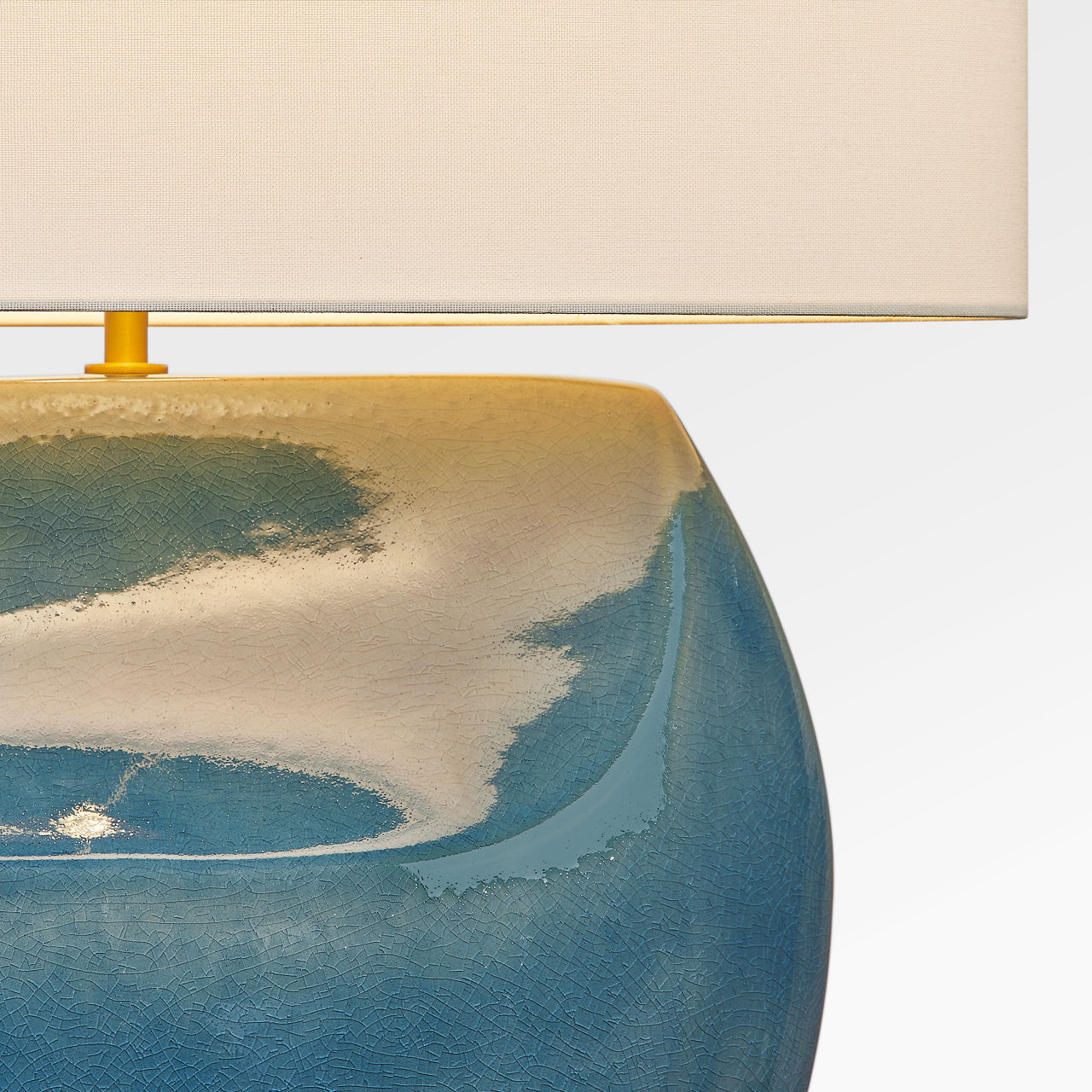 Visual Comfort Studio - HT1161DOC - One Light Table Lamp - Pente - Deep Ocean Crackle | Deep Ocean Crackle